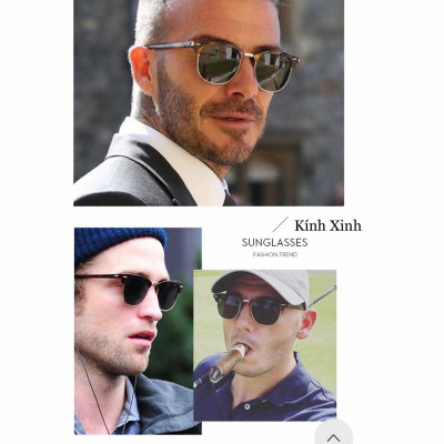 Kính râm Nam Nữ Mắt Vuông Thời Trang Cổ Điển