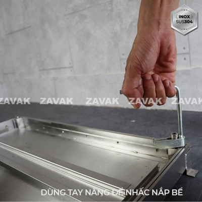 Nắp bể ngầm Zavak Inox 304. MHE 600x600