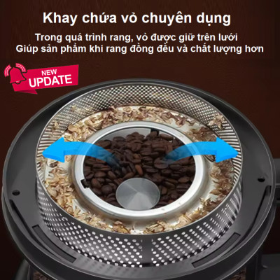 Máy rang hạt cà phê công nghệ gia nhiệt không khí chuyên nghiệp Cafemasy CCR-305D cao cấp - Hàng Chính Hãng