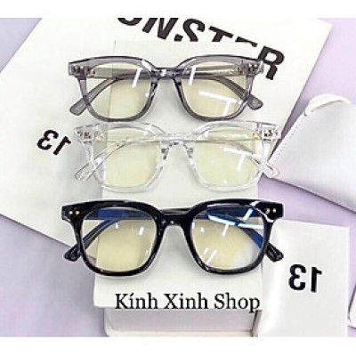 Gọng kính cận, Kính thời trang mắt vuông unisex chống ánh sáng xanh, chống lóa uv - Hàng cao cấp