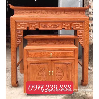 bộ bàn thờ gỗ hương đá 157cm