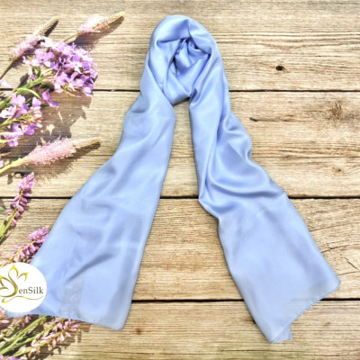 Khăn Lụa Thời Trang SenSilk (Xanh) - Quà Tặng Đối Tác - 100% Silk Gift, Khăn Lụa Tơ Tằm Bảo Lộc, Khăn Lụa Cao Cấp