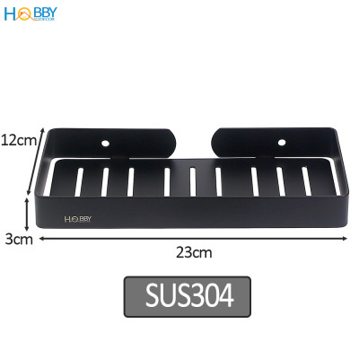 Khay đựng xà bông cục mẫu lớn inox 304 sơn đen Hobby home decor SB7