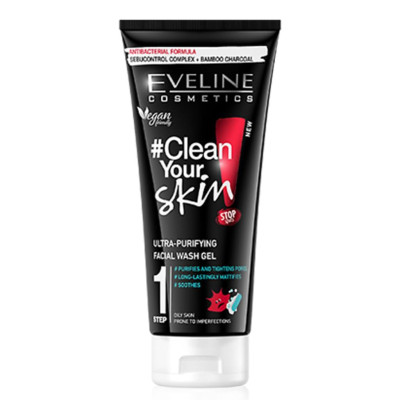 [Mua 1 tặng 1] Gel rửa mặt sạch mụn kiềm dầu Eveline Clean Your Skin 200ml