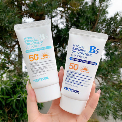 Kem Chống Nắng Cho Da Treatment Cấp Ẩm, Dưỡng Trắng PrettySkin Hydra B5 Exosome Treatment Sun Cream Hàn Quốc 50ml