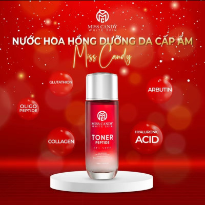Bộ 5 Sản Phẩm Trắng Da Mờ Thâm, Sạm, Nám, Tàn Nhang MISS CANDY Gồm: Serum HA Peptide 30ml + Kem Nám Sâm Nhung Hoàng Kim 25g + Kem Dưỡng Trắng Da Face Nano 30g + Kem Chống Nắng Dưỡng Trắng Da 50g + Nước Hoa Hồng Tái Sinh Làn Da 120ml - PHỤNG BEAUTY