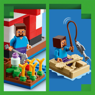 LEGO MINECRAFT 21270 Đồ Chơi Lắp Ráp Ngôi Nhà Của Những Chú Bò Nấm (500 chi tiết)