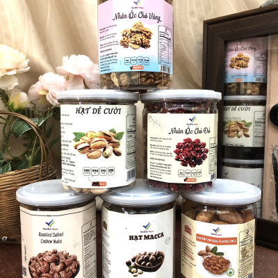 Hộp quà tặng (hộp gỗ) sang trọng với 6 loại hạt cao cấp VIETTIN MART