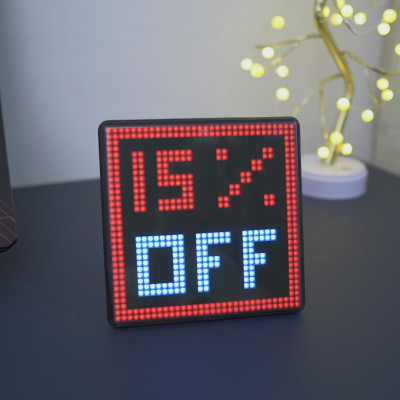 Màn hình LED Divoom Pixoo Max 32x32 pixel tích hợp nhiều tính năng trang trí treo xe ô tô/ tường/ bàn - Hàng chính hãng