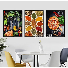 (ẢNH THẬT) Tranh treo tường gia vị trang trí decor phòng ăn phòng bếp kèm đinh treo