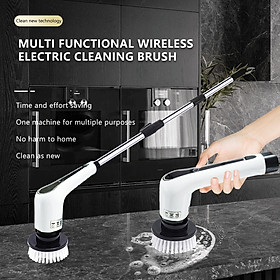 Bàn chải làm sạch đa chức năng bằng điện, nhà bếp, phòng tắm, vệ sinh ô tô, bàn chải sạc không dây cầm tay