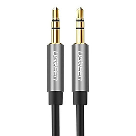 Ugreen UG10737AV119TK 5M màu Đen Cáp âm thanh 2 đầu 3.5mm dương dây tròn TPE cao cấp - HÀNG CHÍNH HÃNG