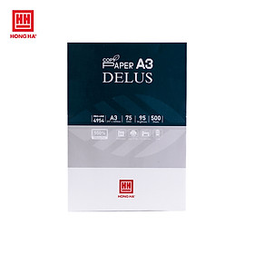 Giấy in A3 định lượng 75gsm, giấy photo Hồng Hà Delus - 4954
