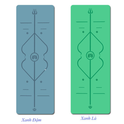 Thảm Yoga Cao Su Định Tuyến PU (Tặng kèm Túi đựng Thảm Và Dây Buộc Thảm)