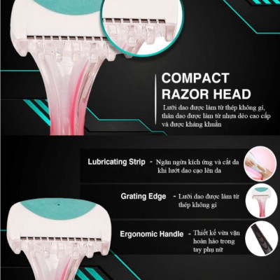 Set 2 dao cạo Thân Nhựa Kai Bikini Line Razor 4901331011641