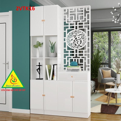 Tủ kệ trang trí kiêm vách ngăn phòng khách , nhà bếp 2VTK16A - Nội thất lắp ráp Viendong Adv