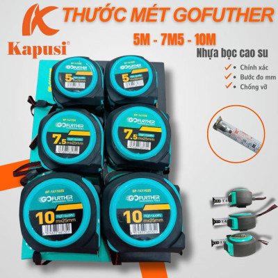 [Hộp 12 Cái] Thước Cuộn GF 5M, 7,5M, 10M – Thước Rút Thép Cao Cấp Chống Gỉ, Rõ Số, Chống Va Đập