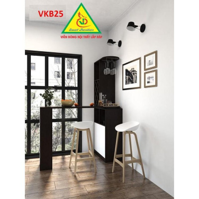 Quầy bar mini kết hợp tủ rượu VKB25 ( không kèm ghế) - Nội thất lắp ráp Viendong Adv