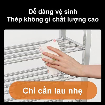 Giá Để Giày Inox 304,Đa Năng Kệ Để Giày 3 Đến 5 Tầng Siêu Bền Tủ Giày Chịu Tải Mạnh Và Không Rỉ Dễ Lắp Ráp