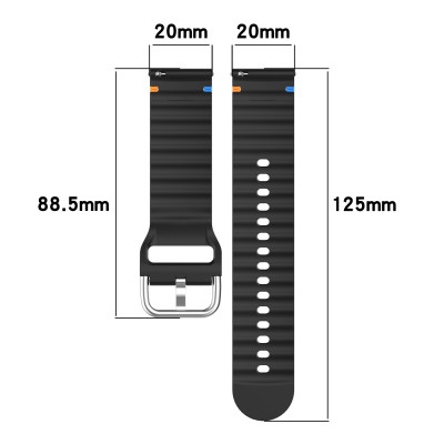 Dây Đeo Silicon Kai.N Wave Sport Cho Galaxy Watch, Huawei Watch, Garmin, Amazfit, Coros Size 20 và 22mm_ Hàng Chính Hãng