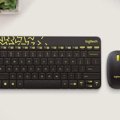 Bàn phím chuột Logitech MK240 Nano - kết nối Không dây Usb 2.4 Ghz - Hàng Chính Hãng