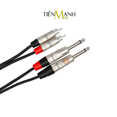 Cặp Dây Cáp Loa Kiểm Âm Hosa HPR-005X2 Rean by Neutrik 2 Đầu 6ly TS Mono Sang 2 Hoa Sen RCA Pro Stereo TRS HPR-003X2, HPR-010X2, HPR-015X2, HPR-020X2 Studio Monitor Cable Hàng Chính Hãng