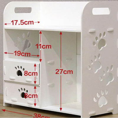 Kệ mỹ phẩm chân chó 2 ngăn kéo