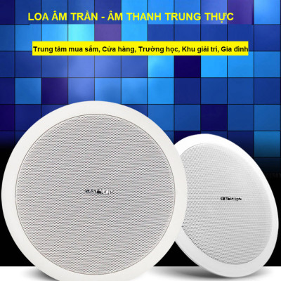 Bộ 02 Loa Âm Trần SAST Công Suất 6W Kích Thước 5 inch Mặt Tròn Lưới Mịn PD - Hàng Nhập Khẩu