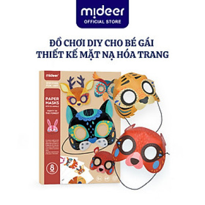 Đồ chơi DIY cho bé gái mặt nạ hóa trang động vật  Mideer 3D Animal Paper Masks