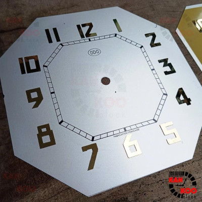 Mặt Đồng Hồ Odo Bát Giác Đứng 21.1cm – Nhôm Inox Xi Vàng – Phục Chế Đồng Hồ Cổ – Kankoo chính hãƞg