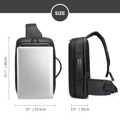 Túi đeo chéo OZUKO cỡ lớn chống thấm nước 13 inch thời trang cho nam