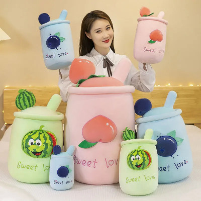 Thú bông trà sữa trái cây Sweet love siêu dễ thương hàng cao cấp (25cm--->70cm) Gối ôm ly trà sữa trái cây mềm mịn êm ái hot trend