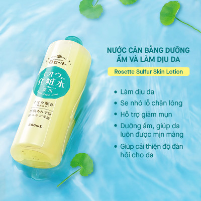 Nước Cân Bằng Rosette Dưỡng Ẩm Và Làm Dịu Da Sulfur Skin Lotion 500ml