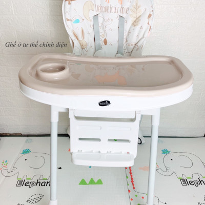 Ghế đa năng Mastela 1015 ngả, nâng hạ độ cao, có bánh xe / TẶNG BÁT THÌA ĂN DẶM UPASS CHÍNH HÃNG