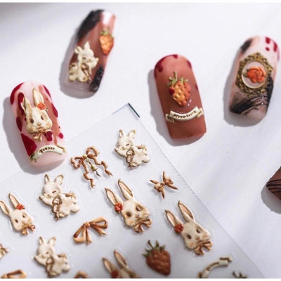 Sticker Dán Móng 5D Sticker Lụa Cao Cấp 5D Miếng Giấy Dán Móng Tay Làm Nail Nữ Women