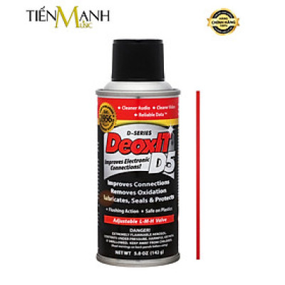 Chai Xịt Vệ Sinh Đầu Giắc Cắm, Khử Oxit Jack Cáp Hosa CAIG DeoxIT D5S6 5% Spray Cleaner D5S-6, D5 Hàng Chính Hãng