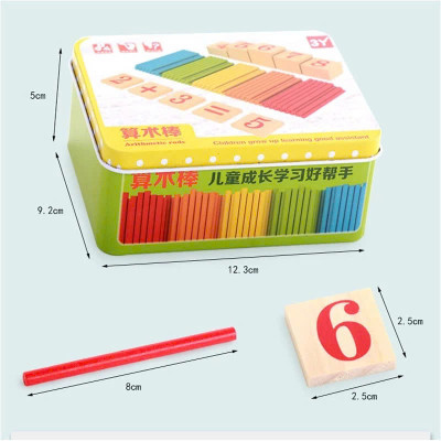 Đồ Chơi Gỗ Bộ 100 Que Tính Học Toán Cho Bé Kèm 2 Bộ Số Và Bộ Dấu