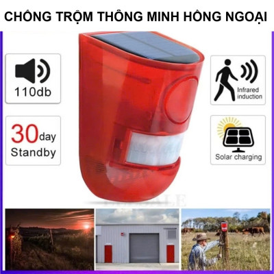 Thiết Bị Chống Trộm Năng Lượng Mặt Trời – Còi Báo Động Lớn, Lắp Đặt Dễ Dàng , đèn trang trí