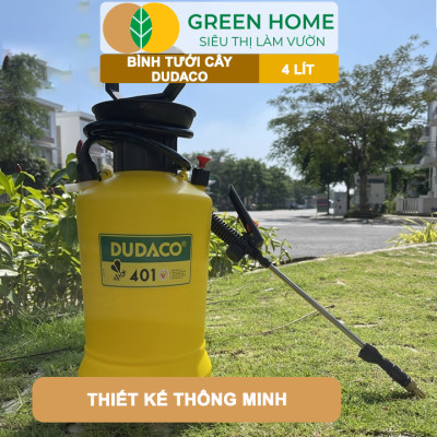Bình Tưới Cây Dudaco, GreenHome, 4 Lít, Phun Xa 2 Chế Độ, Bơm Nhẹ Tay, Tưới Cây Phun Sương, Bền, Đẹp