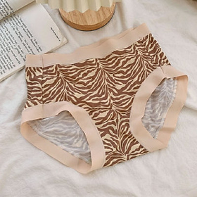 COMBO 5 QUẦN LÓT NỮ COTTON LỤA LƯNG CAO HỌA TIẾT 6196