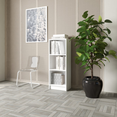 [Happy Home Furniture] CATY, kệ sách 3 tầng size nhỏ,  40cm x 28cm x 106cm (DxRxC), KSA_008