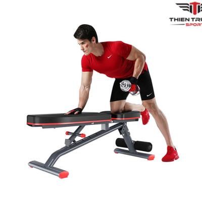 Ghế tập gym đa năng 201, ghế tập tạ điều chỉnh độ dốc 5 cấp, đệm ngồi êm ái cho người sử dụng