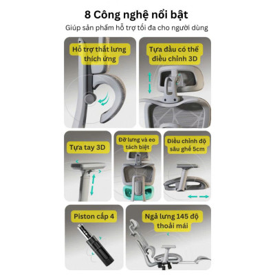 GHẾ CÔNG THÁI HỌC NEWBEGINNING NB919 – LỰA CHỌN HOÀN HẢO CHO DÂN VĂN PHÒNG VÀ HỌC TẬP TẠI NHÀ