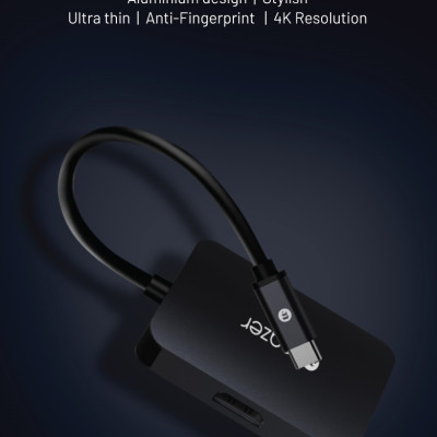 Cổng Chuyển Đổi Mazer USB-C 4-in-1 HUB - hàng chính hãng 
