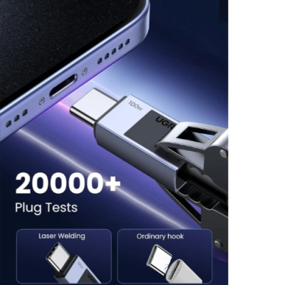 Cáp sạc nhanh  USB Type-C to USB Type C 100W 5A Ugreen 45063 (1m) - Hàng Chính Hãng