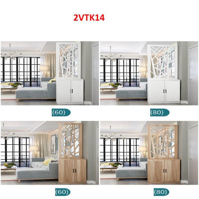 Tủ kệ trang trí kiêm vách ngăn phòng khách , nhà bếp 2VTK14 - Nội thất lắp ráp Viendong Adv