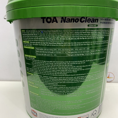 Sơn nước nội thất cao cấp Toa Nanoclean màu xanh lá 7658_ 15L