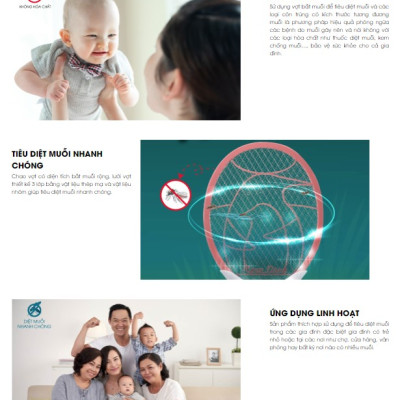 Vợt bắt muỗi Rạng Đông VBM RD.05 công nghệ mới diệt muỗi cực nhạy, có đèn LED - Hàng chính hãng