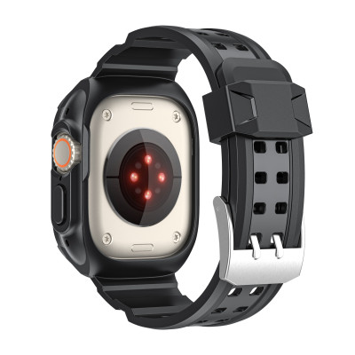 Ốp Case tích hợp dây đeo Simple Nhám bảo vệ cho Apple Watch Ultra / Apple Watch Ultra 2 Size 49mm - Hàng Chính Hãng