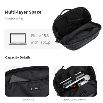 Ba lô dung tích lớn OZUKO Túi du lịch ngoài trời chống nước thời trang